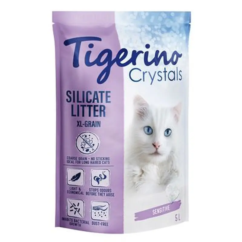 Tigerino Crystals XL-Grain Sensitive Cat Litter - Unscented - 6 x 5l