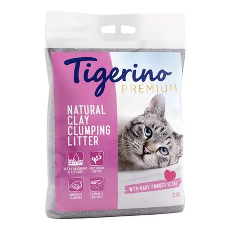 Tigerino Premium Cat Litter - Babypowder Scented - 6kg