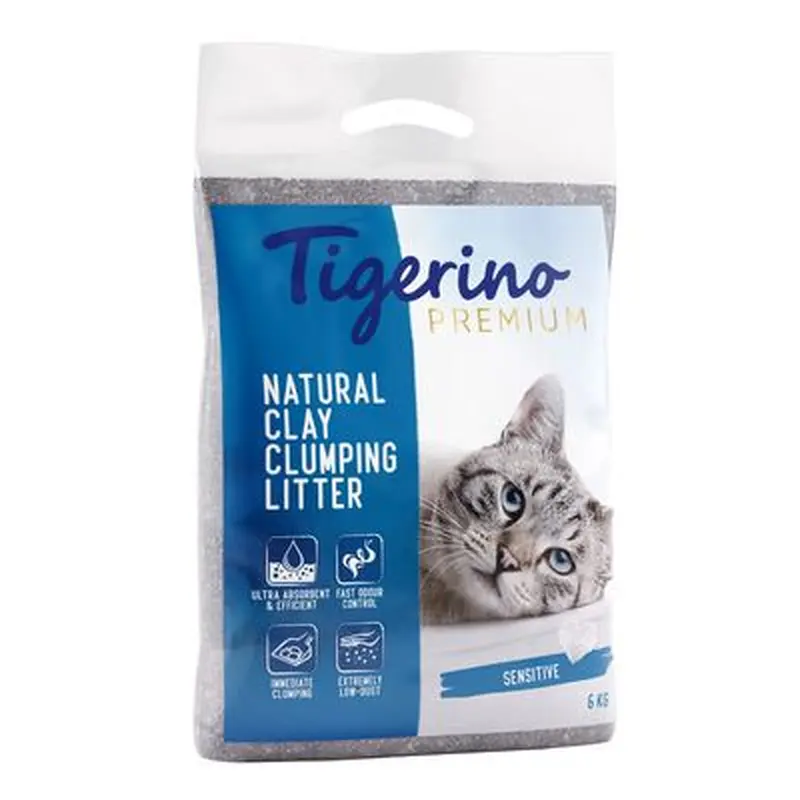 Tigerino Premium Cat Litter  Sensitive (Unscented) - Economy Pack 2 x 12kg