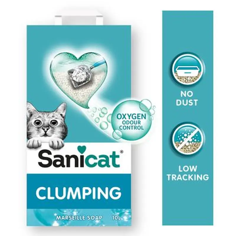 Sanicat Marseille Soap Clumping Cat Litter - Economy Pack: 2 x 10l
