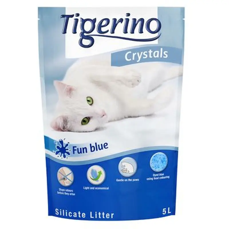 Tigerino Crystals Colourful Cat Litter - Sensitive, Unscented - 5l Pink
