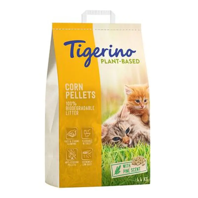 Tigerino Plant-Based Litter Corn Pellets - Pine Scent - 7l
