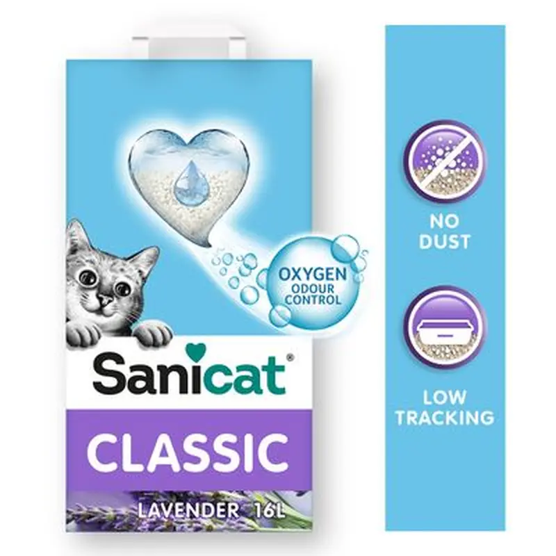 Sanicat Classic Lavender Cat Litter - 16l