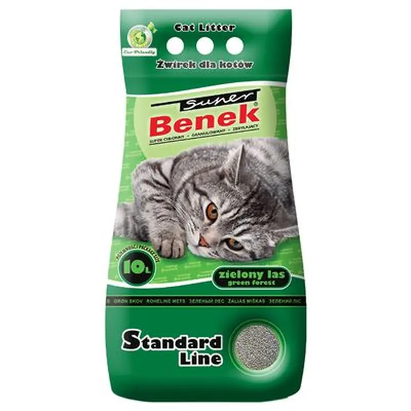Super Benek Green Forest Cat Litter - 25l (approx. 20kg)