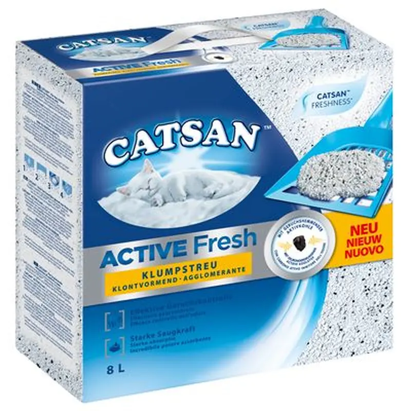Catsan Active Fresh Clumping Litter - Economy Pack: 3 x 8l