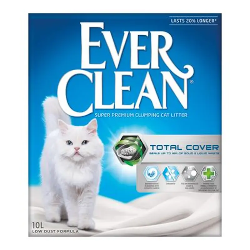Ever Clean Total Cover Clumping Cat Litter - Unscented - 10l