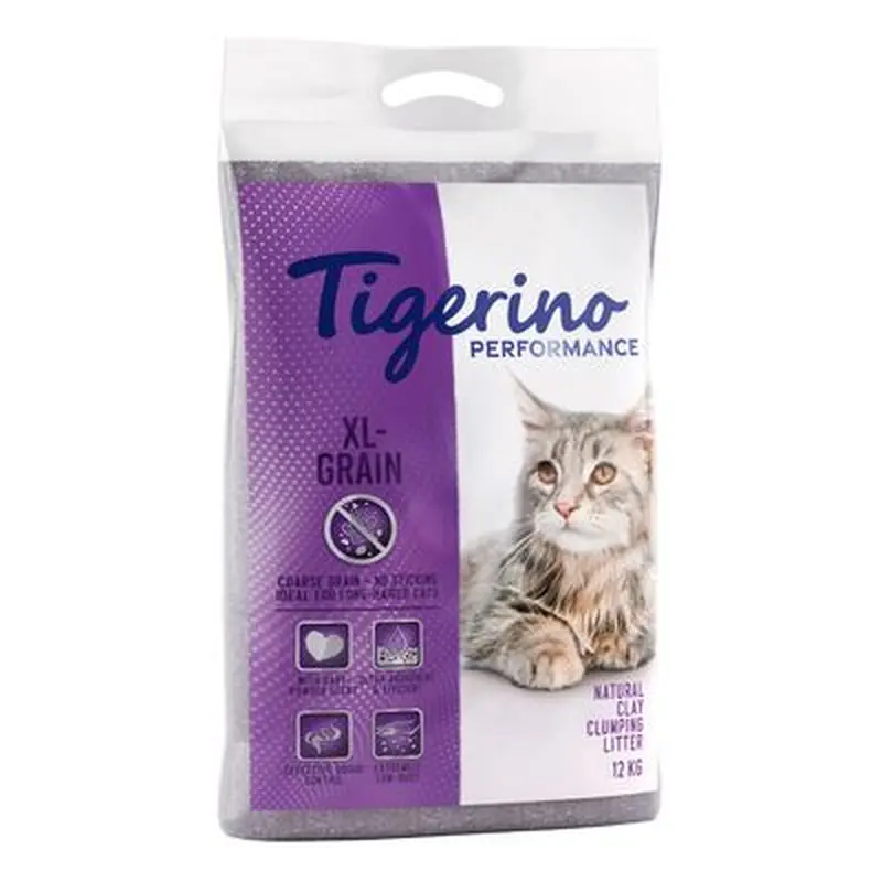 Tigerino Performance XL-Grain Cat Litter  Baby Powder Scent - Economy Pack: 2 x 12kg