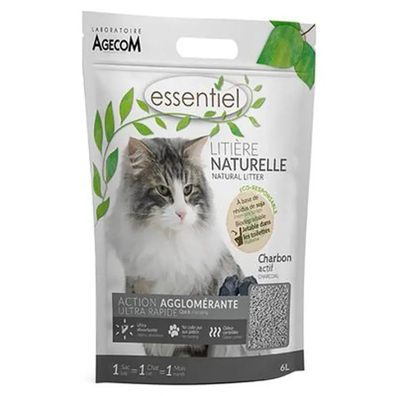 Essentiel Natural Cat Litter Activated Charcoal - 6 L