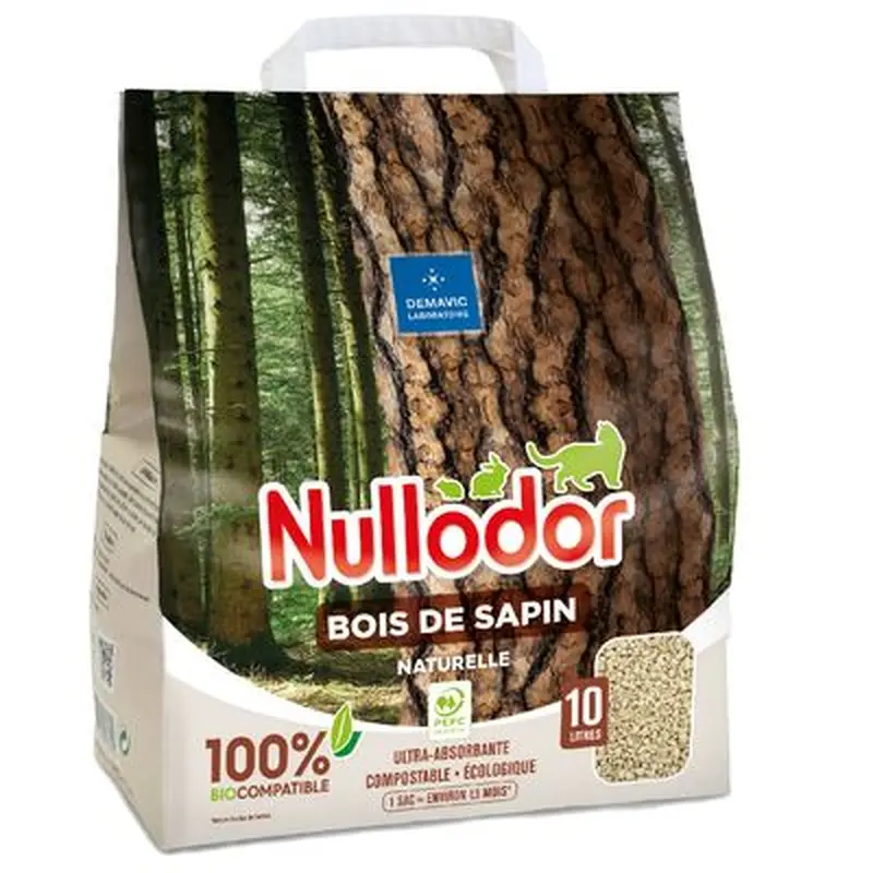 Nullodor Cat Litter Bois De Sapin - 10 l