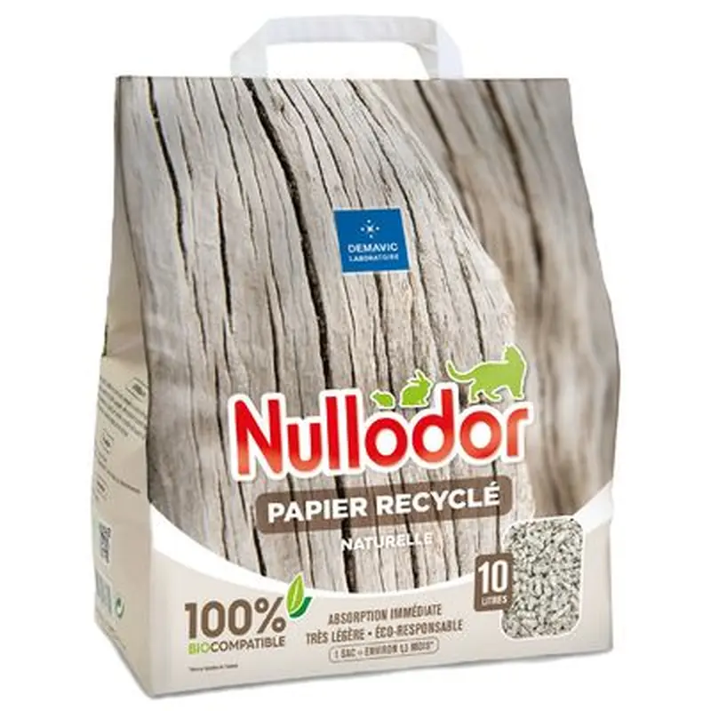 Nullodor Paper Recycl Cat Litter - 2 x 10l