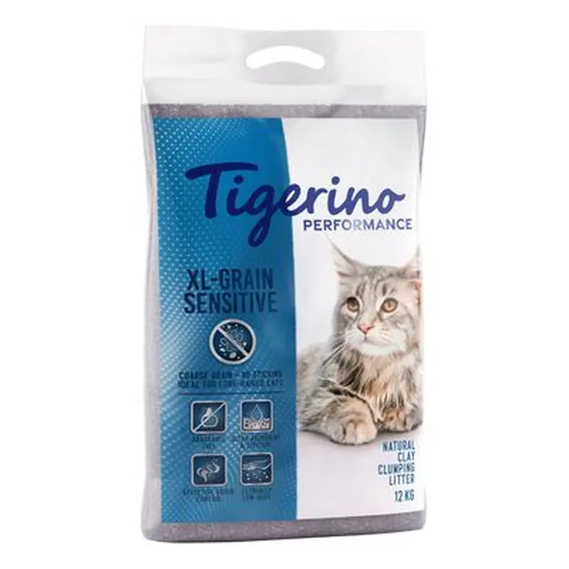 Tigerino Performance XL-Grain Sensitive Cat Litter  Unscented - 12kg