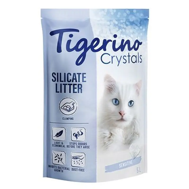 Tigerino Crystals Clumping Cat Litter  Sensitive (fragrance free) - 5 litre