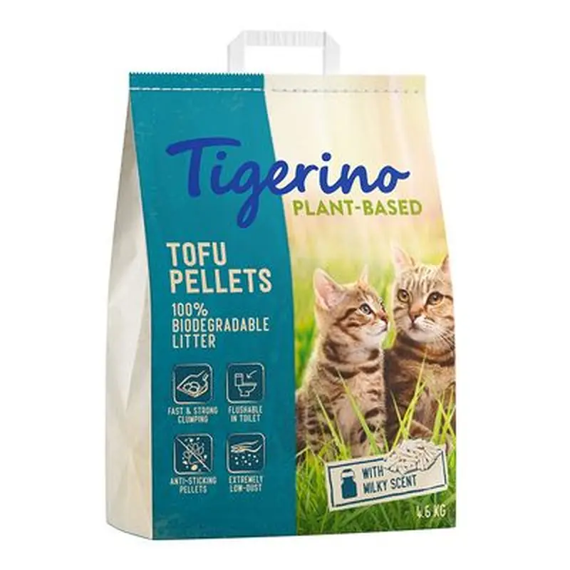 Tigerino Plant-Based Litter Tofu Pellets - Milky Scent - 11 l (4,6 kg)