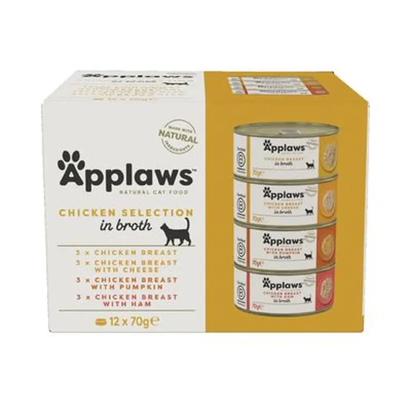 Applaws Cat Cans Mixed Multipacks - Fish Selection in Jelly 24 x 70g