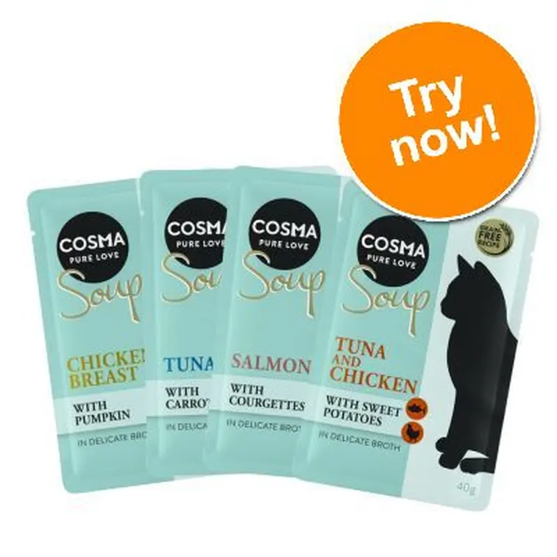 Cosma Soup Mixed Trial Pack 4 x 40g - Mix 1 (4 varieties)