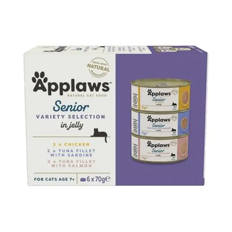 Applaws Senior Cat Food 6 x 70g - Mixed Pack (3 Varieties)