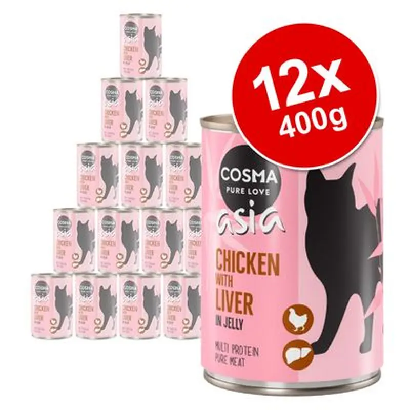 Cosma Asia in Jelly Saver Pack 12 x 400g - Chicken with Tuna