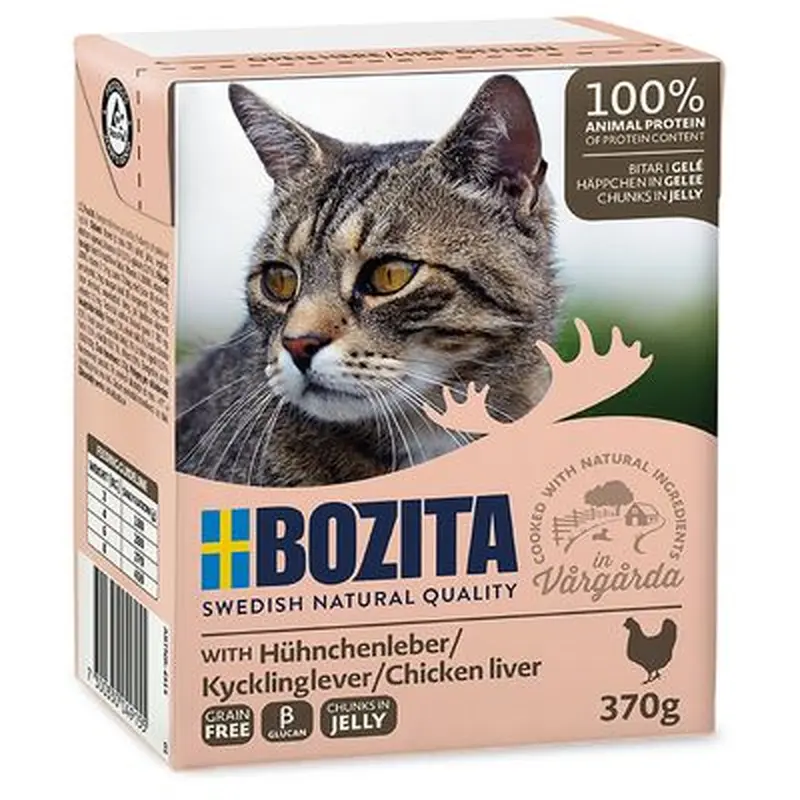 Bozita Tetra Chunks in Jelly 6 x 370g - Sterilised with Venison
