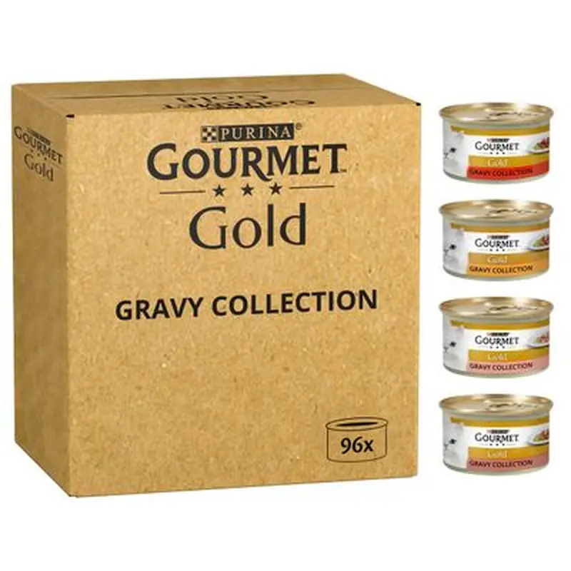 Gourmet Gold Wet Cat Food Jumbo Pack 96 x 85g - Tender Chunks in Gravy (96 x 85g)
