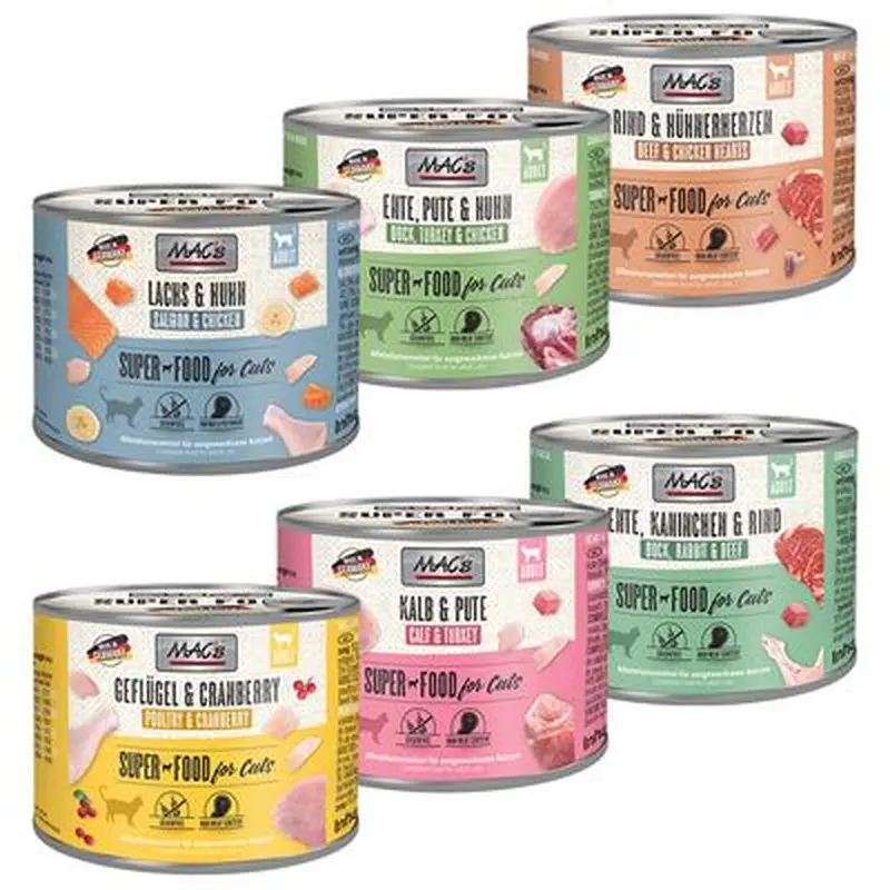 MAC's Cat 6 x 200g - Beef & Chicken Hearts