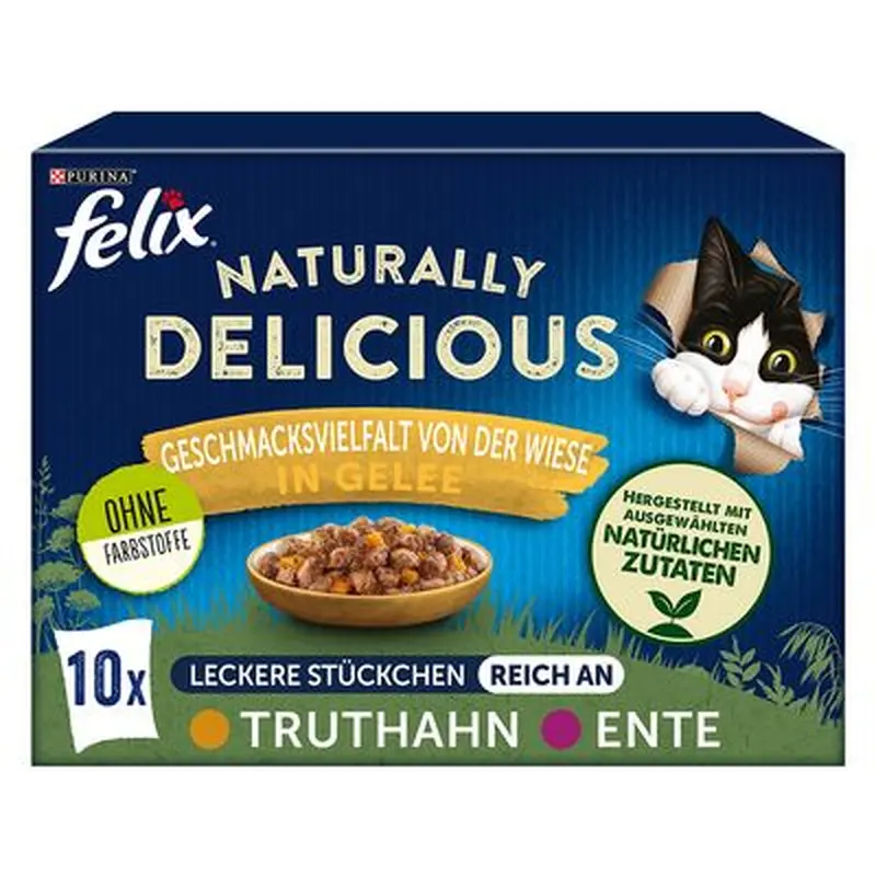 Felix Naturally Delicious 10 x 80g - Poultry Selection in Jelly