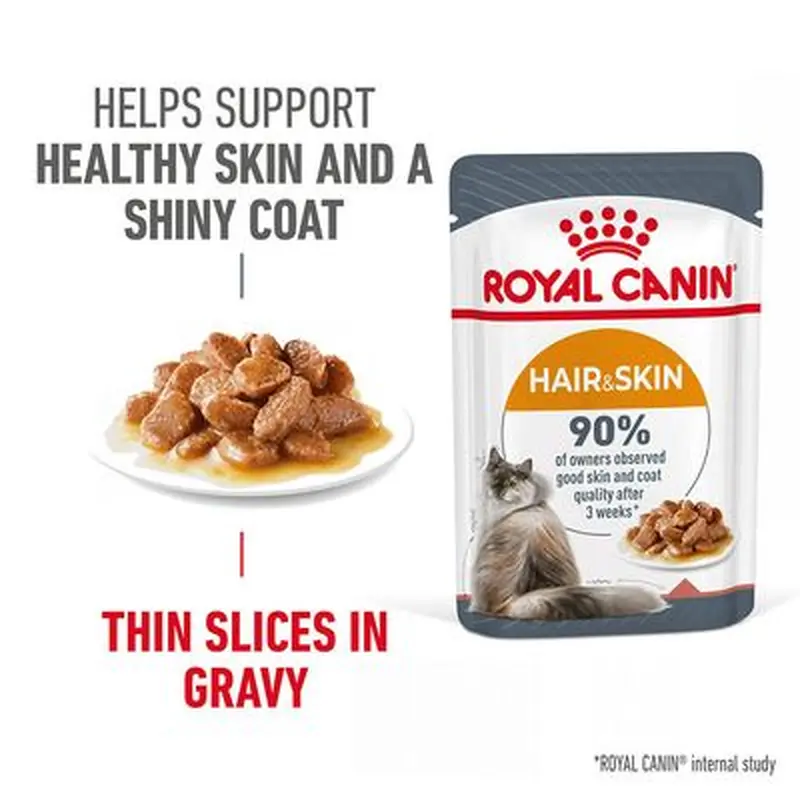 Royal Canin Hair & Skin Care in Gravy - Saver Pack: 24 x 85g
