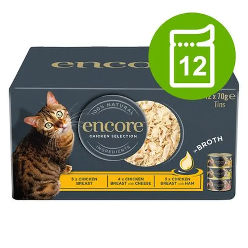 Encore Cat Tin in Broth 12 x 70g - Fish Selection