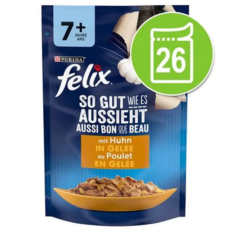 Felix Senior As Good As It Looks Pouches 26 x 85g - Chicken