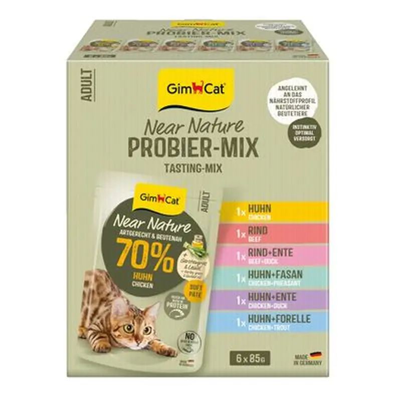 GimCat Near Nature Trial Pack 6 x 85g - Mixed Pack (6 Varieties)