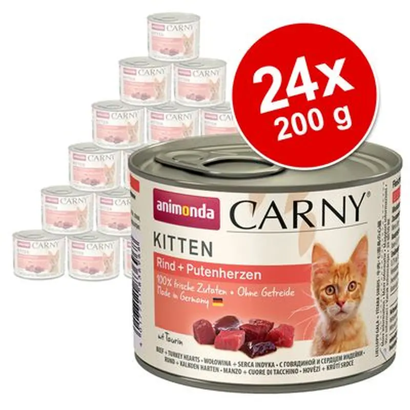 animonda Carny Kitten Saver Pack 24 x 200g - Poultry & Beef
