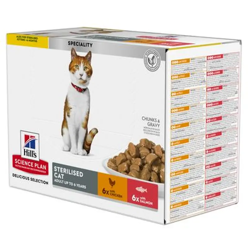 Hill's Science Plan Adult Sterilised - Chicken & Salmon 12 x 85g