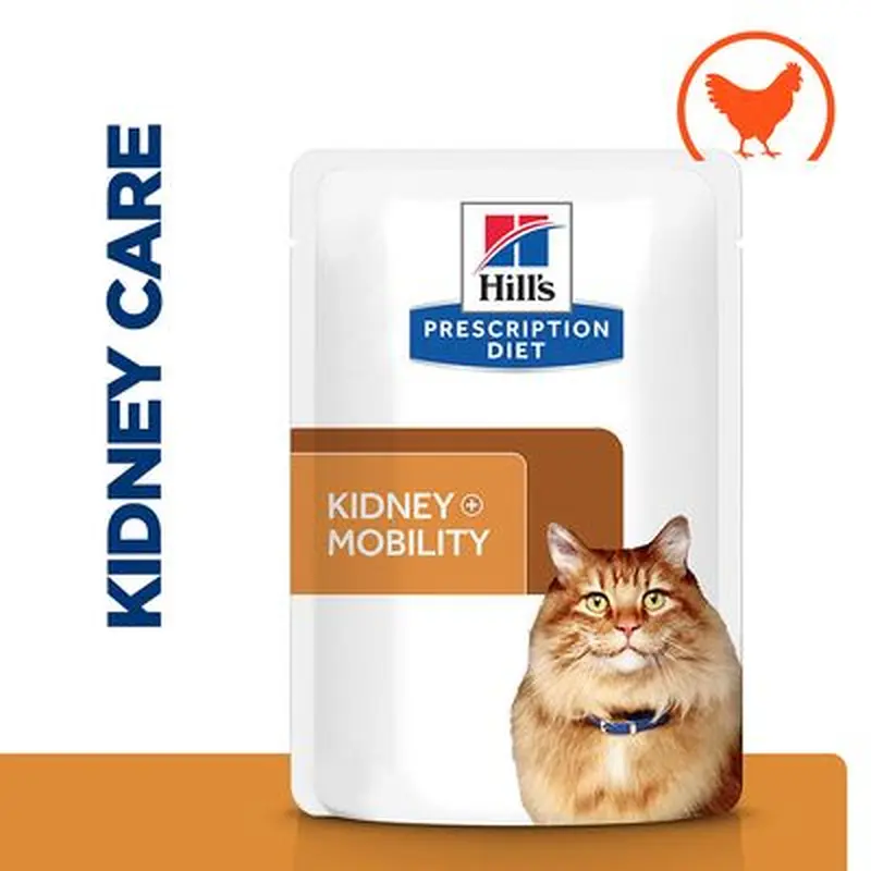 Hills Prescription Diet Feline k/d+Mobility Kidney+Joint Care - 12 x 85g Pouches