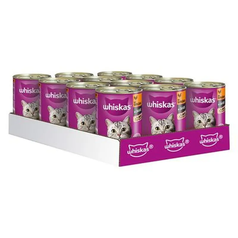 Whiskas 1+ Cans 12 x 400g - Salmon in Jelly