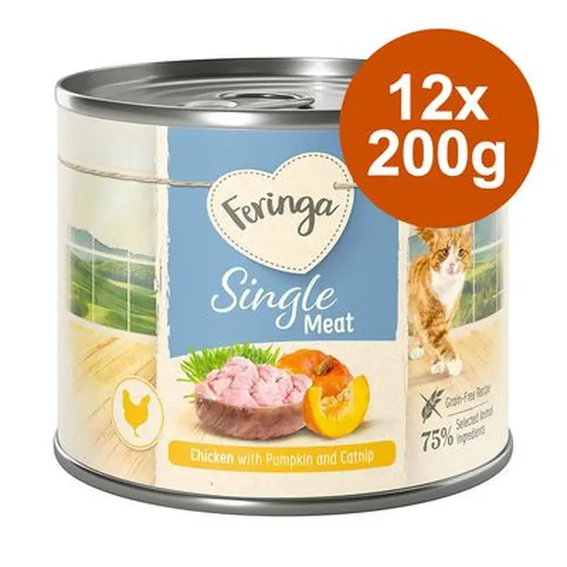 Feringa Single Meat Menu Saver Pack 12 x 200g - Chicken with Pumpkin & Catnip