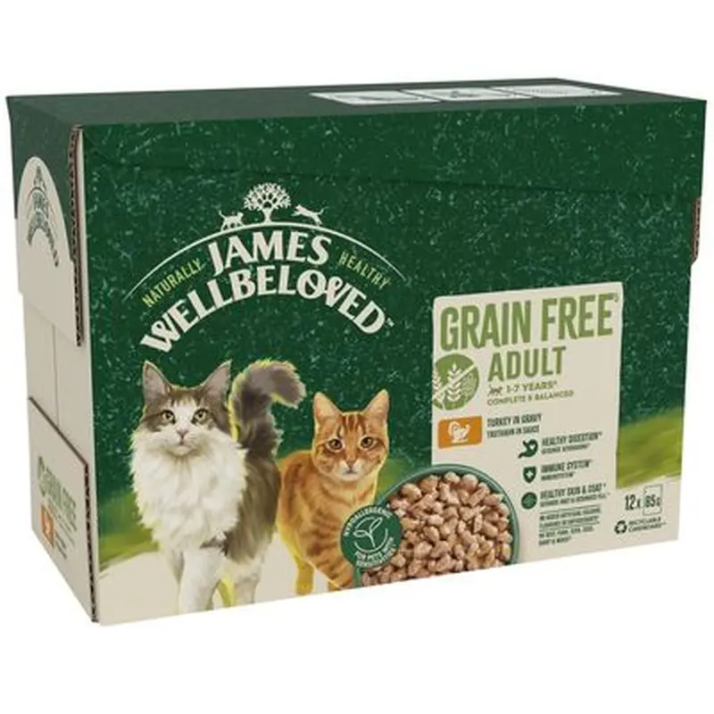 James Wellbeloved Adult Pouches - Turkey - 12 x 85g