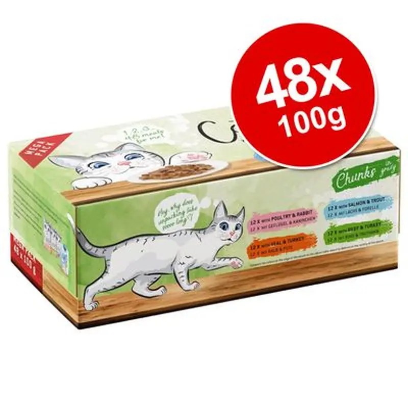 Catessy Chunks Pouches Saver Pack 48 x 100g - Chunks in Sauce