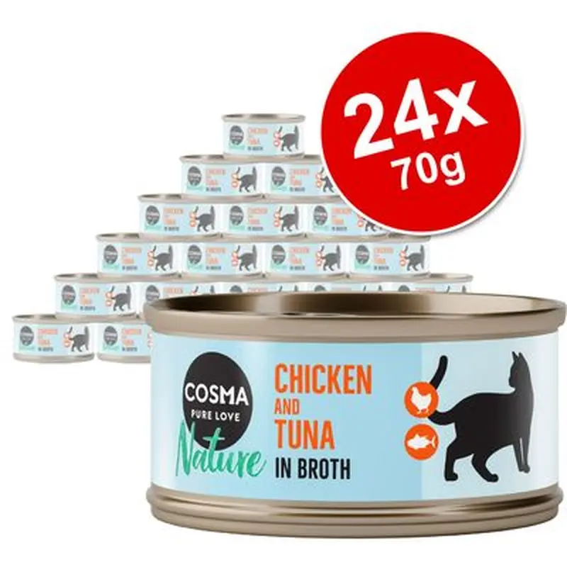 Cosma Nature Saver Pack 24 x 70g - Tuna with Shrimps