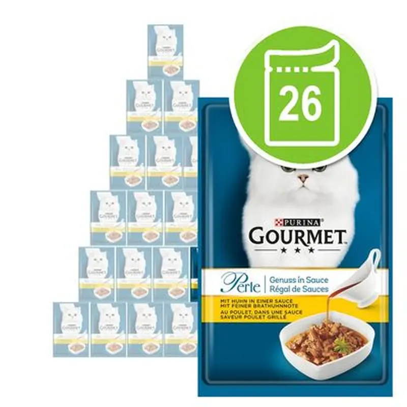 Gourmet Perle Gravy Delight 26 x 85g - Salmon in a Seared Salmon Flavour Gravy
