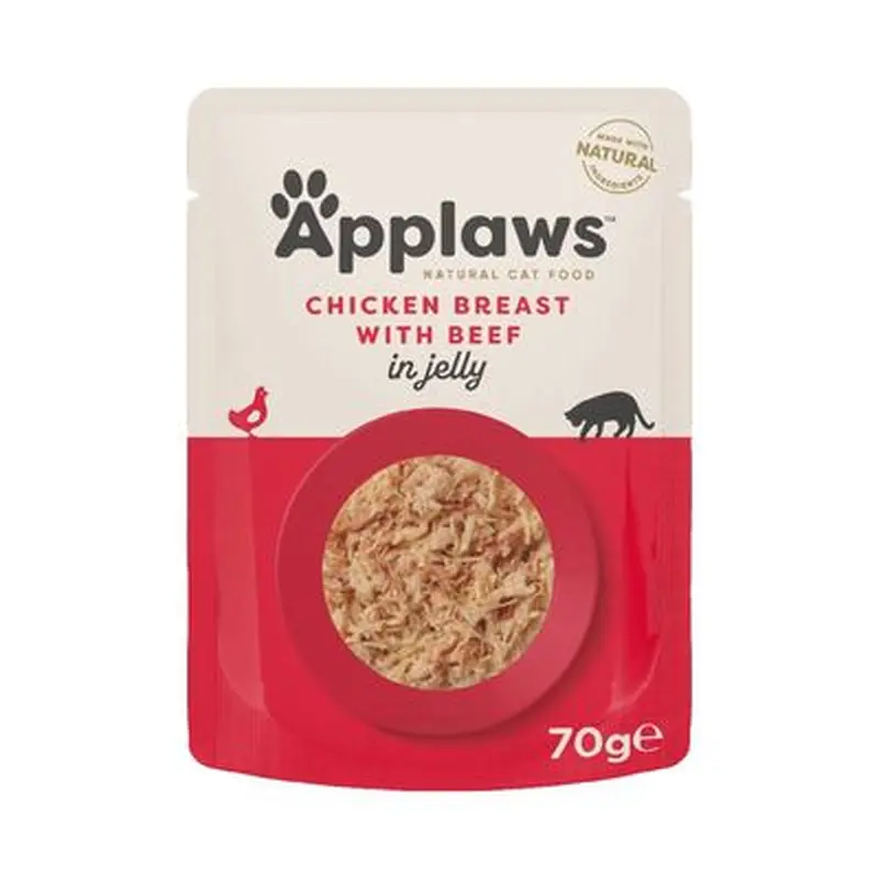 Applaws Pouches Cat Food in Jelly 16 x 70g - Chicken with Liver