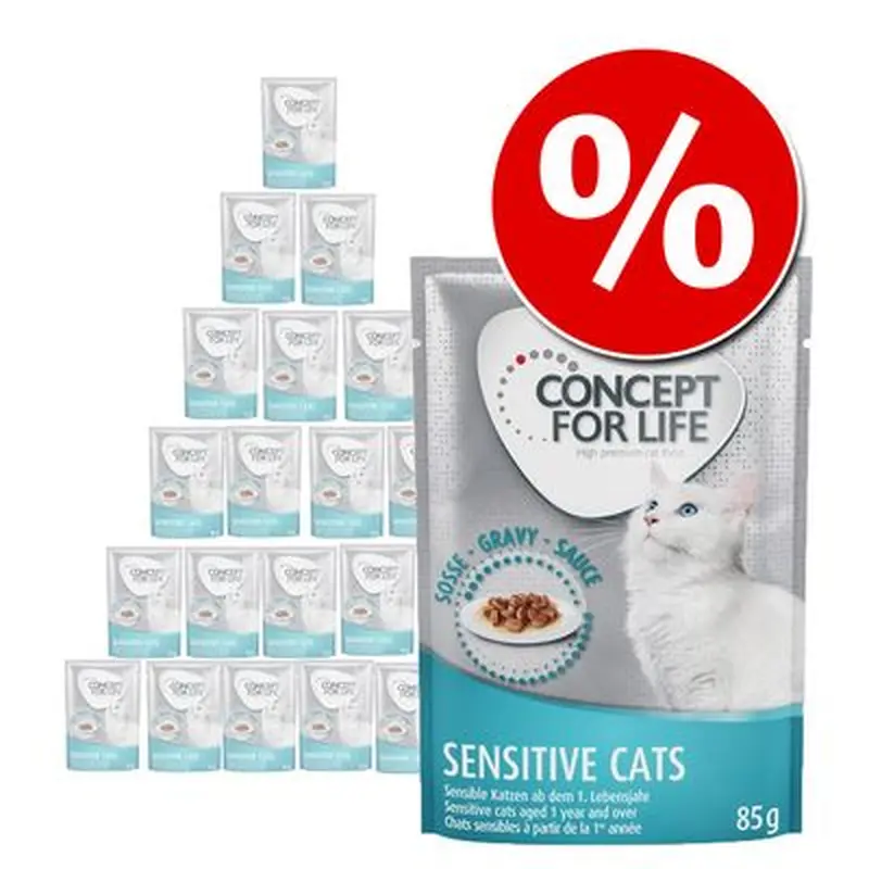 Concept for Life Saver Pack 48 x 85g - Sensitive Cats  in Gravy