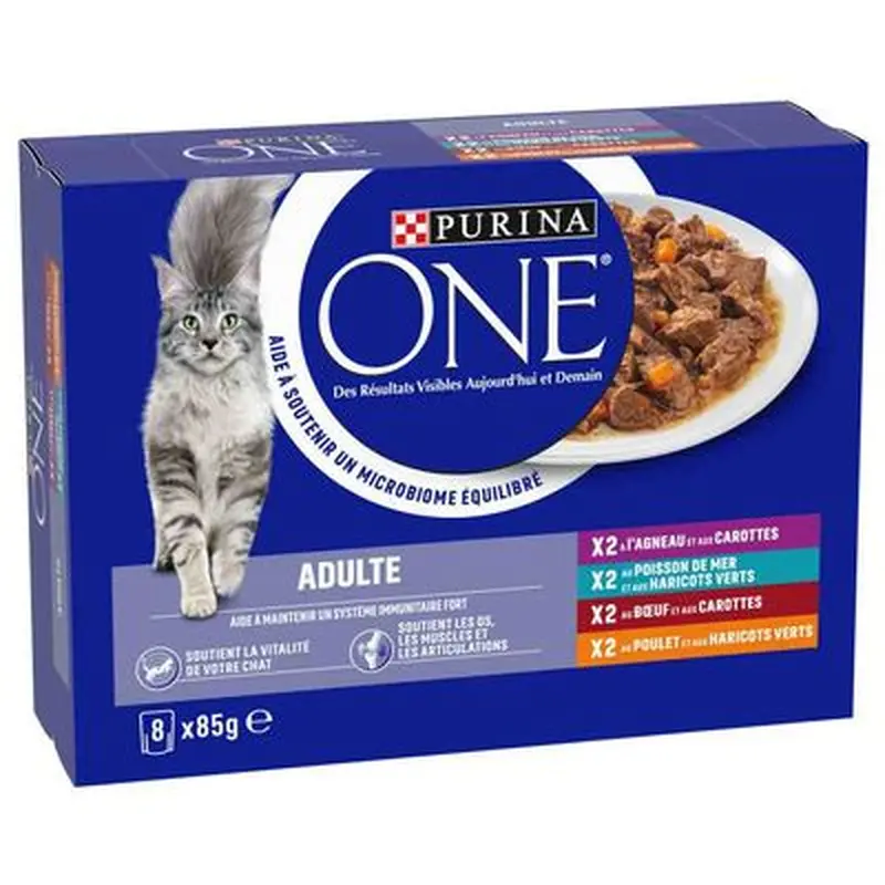Purina ONE Adult 8 x 85g - Mixed Pack (4 Varieties)