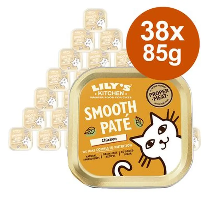 Lily's Kitchen Smooth Pat Selection for Cats Saver Pack 38 x 85g - Chicken