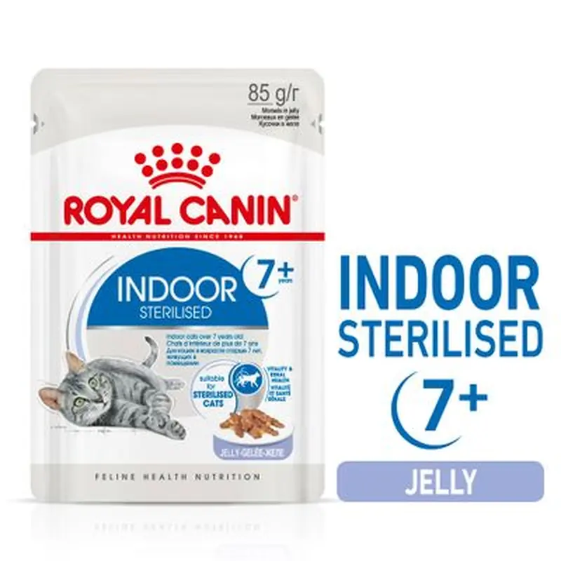 Royal Canin Indoor Sterilised 7+ in Jelly - Saver Pack: 24 x 85g