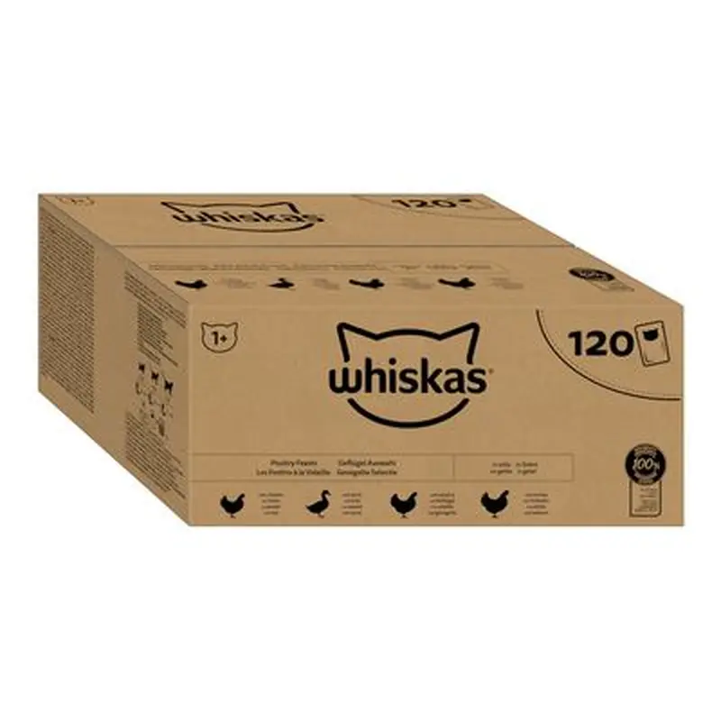Whiskas Adult Pouches Poultry Selection in Jelly 120 x 85g