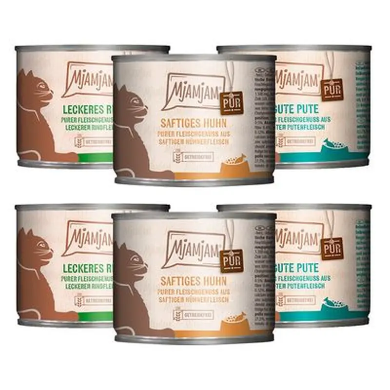 MjAMjAM Pure Meat Pleasure Mixed Pack 6 x 200g - Mixed Pack (3 Varieties)