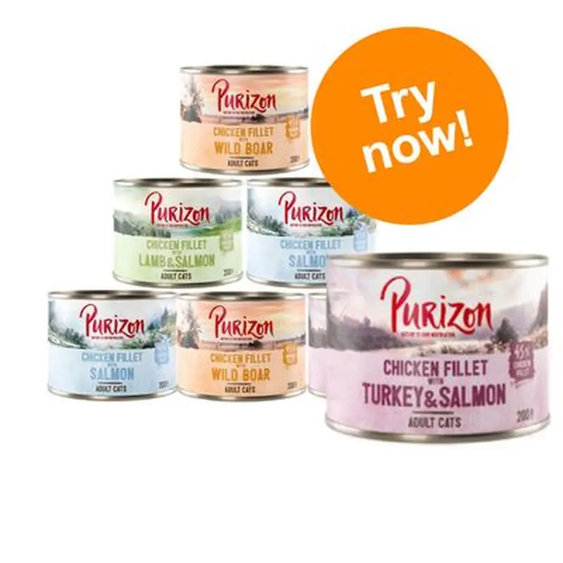 Purizon Adult Grain-Free Mixed Trial Pack - 6 x 400g (3 Varieties)