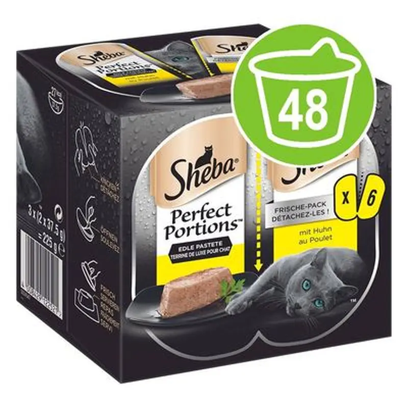 Sheba Perfect Portions Saver Pack 48 x 37.5g - Chicken in Loaf