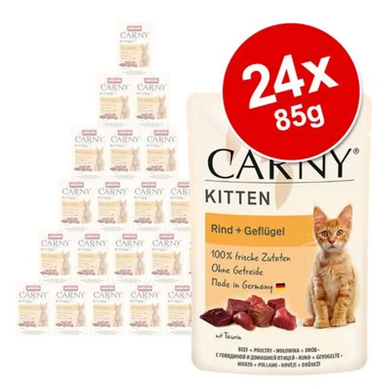 animonda Carny Kitten Pouch Saver Pack 24 x 85g - Beef & Poultry