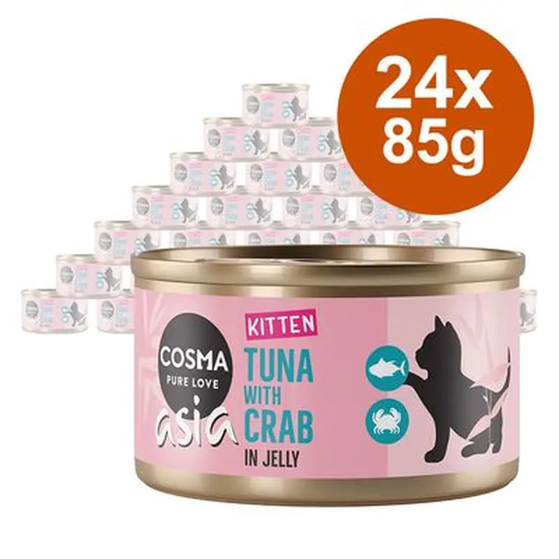 Cosma Asia Kitten in Jelly  Saver Pack 24 x 85g - Mixed Pack