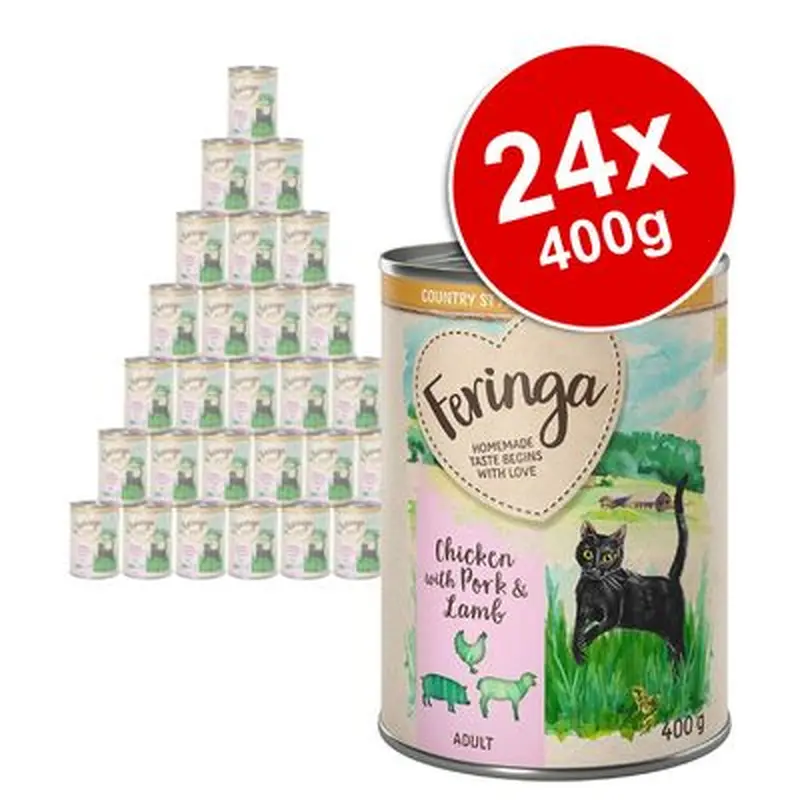 Feringa Country Style Menu Saver Pack 24 x 400g - Chicken with Pork & Trout